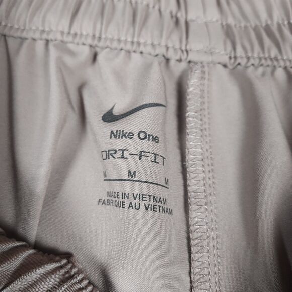 Nike One Dri-FIT Women’s Joggers M Taupe Brown Lightweight Training Pants - Picture 4 of 8